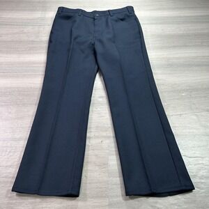 Levis Pants Mens 38x29 Navy Blue Dress Slacks Permanent Press Action Trousers